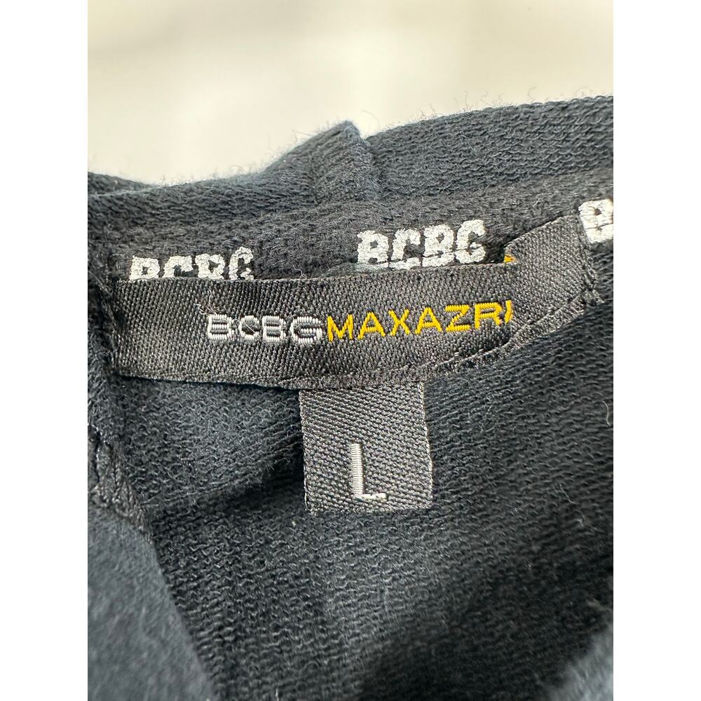 Y2K BCBGmaxazria Women’s L Full Zip Hoodie Jacket Blinds Rhinestone Black - Picture 5 of 13